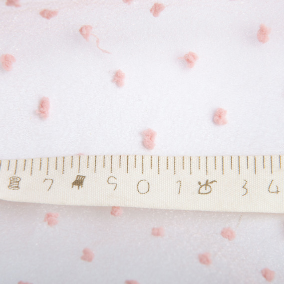 Ткань органза полупрозрачная 25 гр/м2 145 см легкая для платьев, декора, вечерних и карнавальных костюмов пудра, фото 5