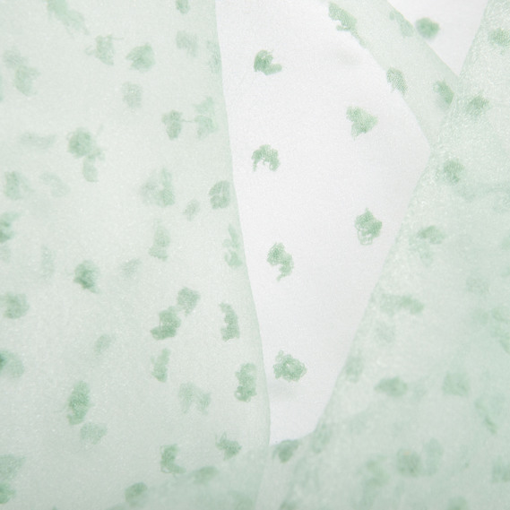 Ткань органза полупрозрачная 25 гр/м2 145 см легкая для платьев, декора, вечерних и карнавальных костюмов м’ята , фото 2