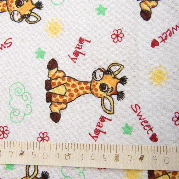 Ткань фланель хлопок 180 см 155 гр/м2, детский принт, мягкая ткань для постельного белья, пеленок, фото 5