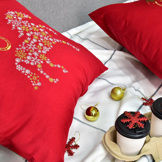 Decorative Christmas Pillow 50х50 cm “Lucky Horse” by IDEIA Symbol of the Year 2026 червона, фото 10