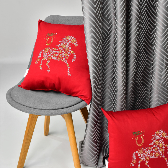 Decorative Christmas Pillow 50х50 cm “Lucky Horse” by IDEIA Symbol of the Year 2026 червона, фото 11