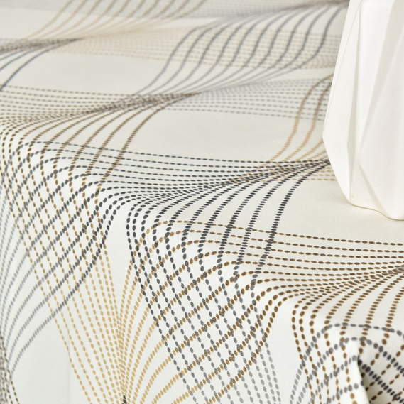 Скатерть с водоотталкивающей пропиткой IDEIA 140х170 см хлопок мереживо беж, фото 3