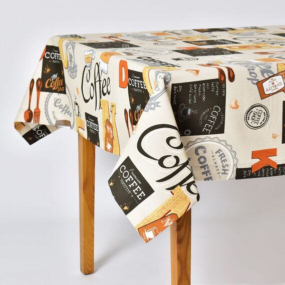 Christmas tablecloth 140x170 cm with water-repellent impregnation Coffee, фото 7