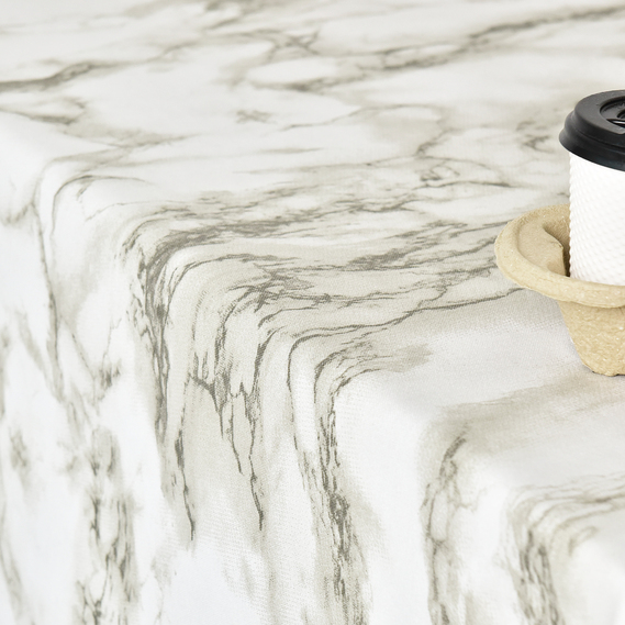 Скатерть с водоотталкивающей пропиткой IDEIA 140х170 см хлопок мармур сіро/білий, фото 3 Скатерть с водоотталкивающей пропиткой IDEIA 140х170 см хлопок мармур сіро/білий, фото 3