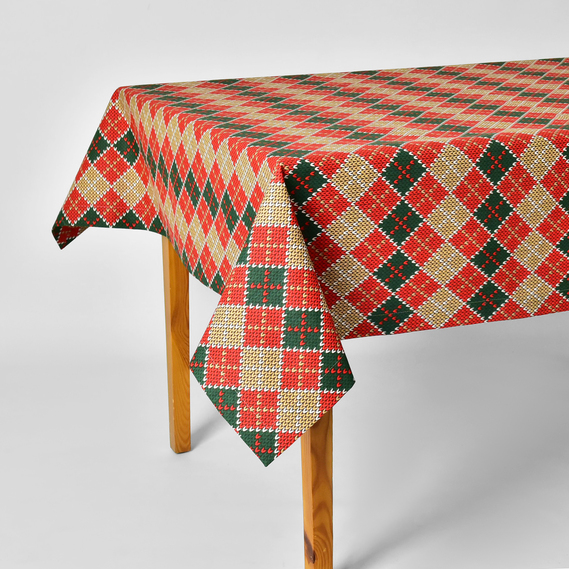 Christmas tablecloth 140x170 cm with water-repellent impregnation Сканді, фото 1