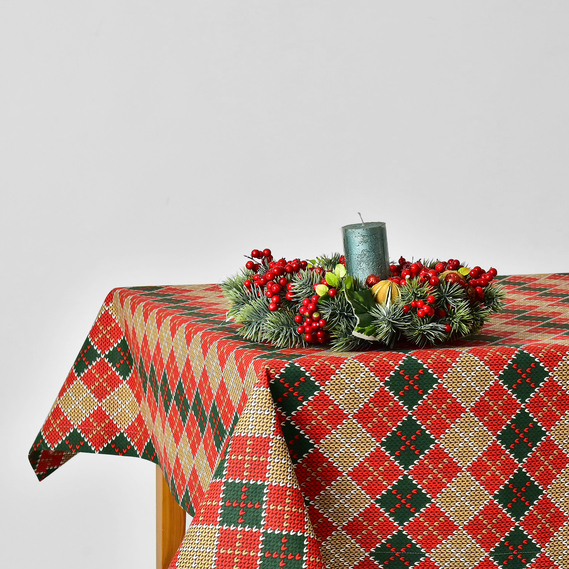 Christmas tablecloth 140x170 cm with water-repellent impregnation Сканді, фото 2