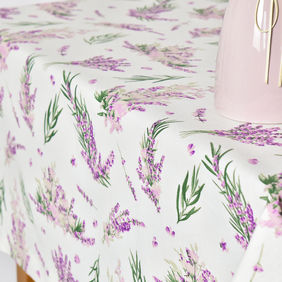 Скатертина з водовідштовхувальним просоченням IDEIA 140х170 см бавовна букет лаванди, фото 3 Скатертина з водовідштовхувальним просоченням IDEIA 140х170 см бавовна букет лаванди, фото 3