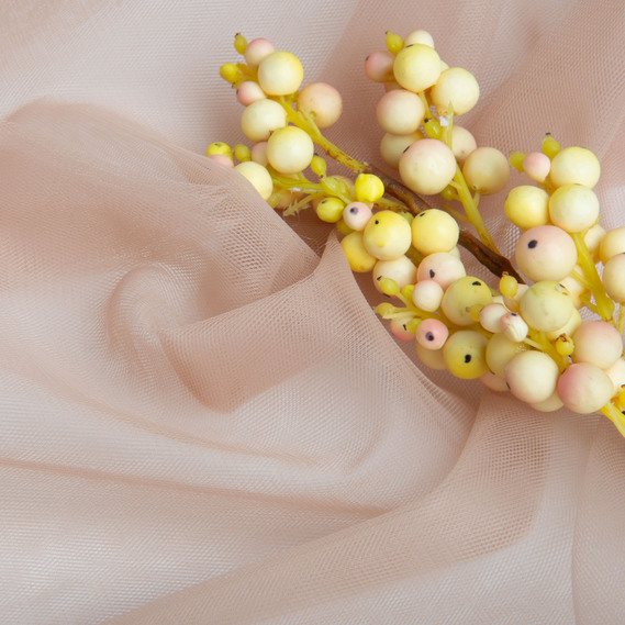 Tulle fabric, 3.0 meters, Euro style V-H103 темний лате, фото 3