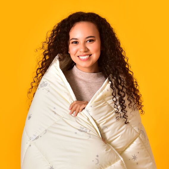 Wool blanket all-season SEI DESIGN 200х220 cm овечка молоко, фото 4