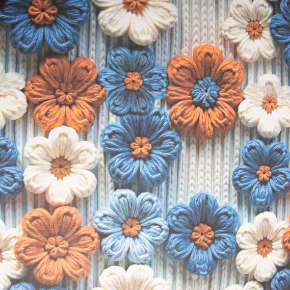 Тканина бязь ранфорс 5D для постільної білизни, бавовна 125 гр/м2 240 см натуральна, постільна тканина, тканина для простирадл, підковдр, наволочок Волошки, фото 2