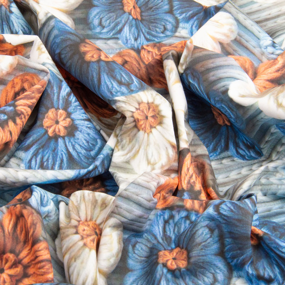 Тканина бязь ранфорс 5D для постільної білизни, бавовна 125 гр/м2 240 см натуральна, постільна тканина, тканина для простирадл, підковдр, наволочок Волошки, фото 3 Тканина бязь ранфорс 5D для постільної білизни, бавовна 125 гр/м2 240 см натуральна, постільна тканина, тканина для простирадл, підковдр, наволочок Волошки, фото 3