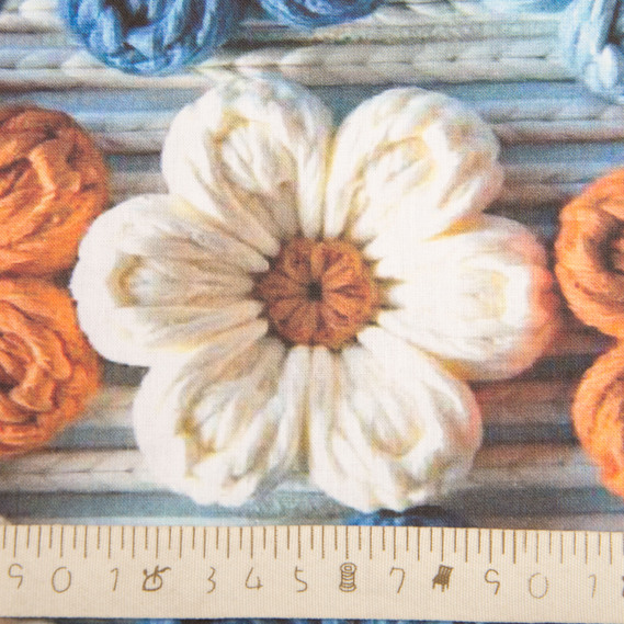 Тканина бязь ранфорс 5D для постільної білизни, бавовна 125 гр/м2 240 см натуральна, постільна тканина, тканина для простирадл, підковдр, наволочок Волошки, фото 5