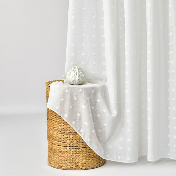 Тканина тюль рогожка Белуно 300 см 155 гр/м2, тюлева тканина, тканина для тюлю, вуаль, гардини, гардинна тканина V-01 ekru, фото 4