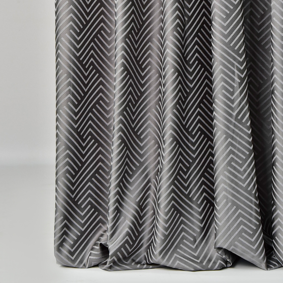 Ткань портьерная жаккардовая Паркер 290 см 278 гр/м2, шторная ткань, ткань для штор, шторы, портьеры, гардины, ткань гардинная V-4401 сіра, фото 1