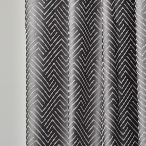 Ткань портьерная жаккардовая Паркер 290 см 278 гр/м2, шторная ткань, ткань для штор, шторы, портьеры, гардины, ткань гардинная V-4401 сіра, фото 2