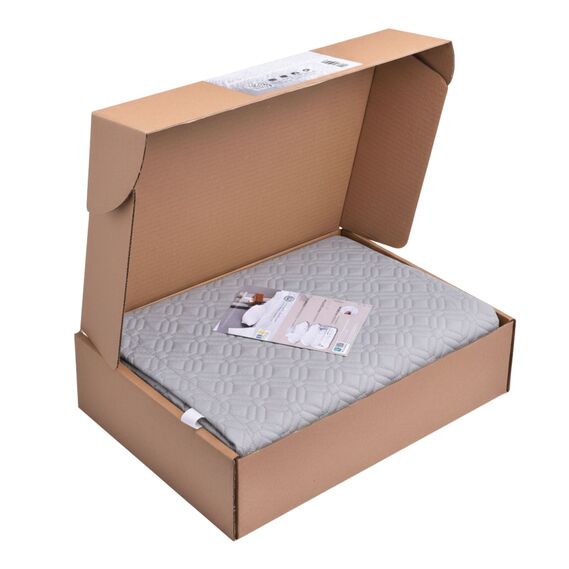 Комплект постельного белья полуторный Cloud Dream IDEIA жатка, в подарочной упаковке сірий/беж, фото 10