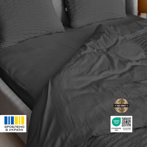 Cloud Dream IDEIA White Bedding Set, Gift Box Included т/сірий, фото 7