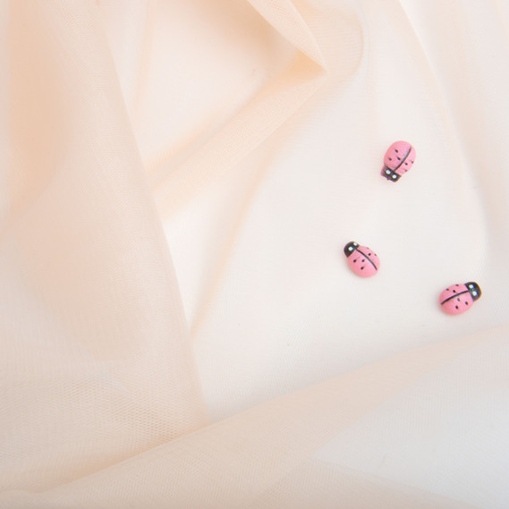 Tulle fabric, 3.0 meters, Euro style V-H6 св/персик, фото 3