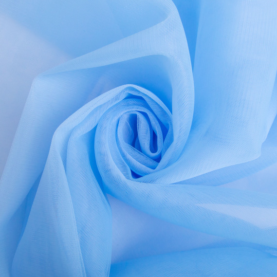 Ткань фатин евро 300 см 15 гр/м2 легкая декоративная для платьев, костюмов, декора  V-H26 блакитний, фото 1