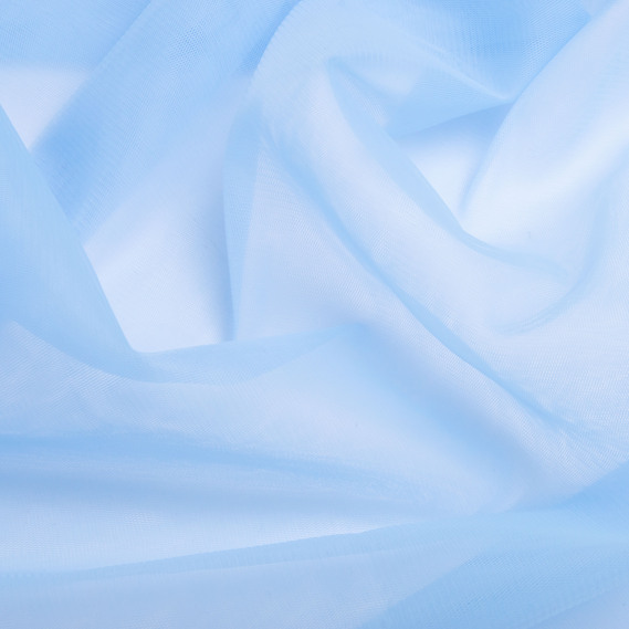 Ткань фатин евро 300 см 15 гр/м2 легкая декоративная для платьев, костюмов, декора  V-H26 блакитний, фото 2