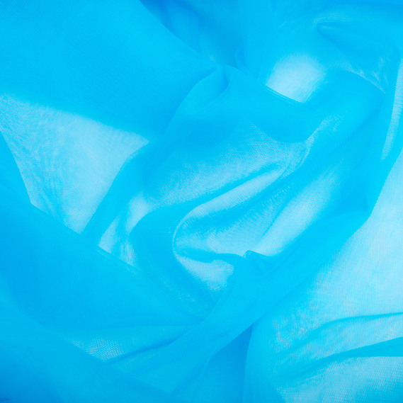 Tulle fabric, 3.0 meters, Euro style V-H28 т/блакитний, фото 2