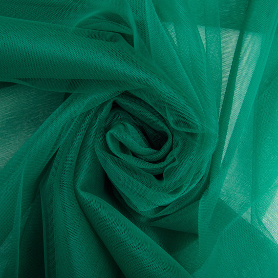 Tulle fabric, 3.0 meters, Euro style №109 т/зелений, фото 1