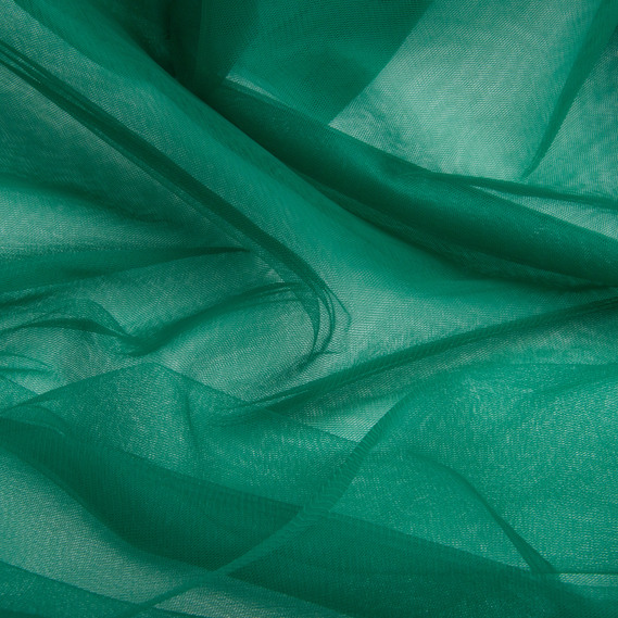 Tulle fabric, 3.0 meters, Euro style №109 т/зелений, фото 2