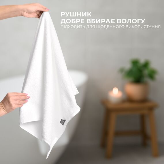 Полотенце махровое 50х90 см пл 550 гр/м2 для рук и лица натуральное хлопок отельное, фото 3