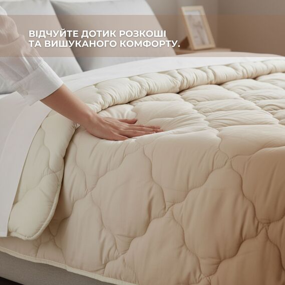 Одеяло шерстяное Woolly 175х210 см IDEIA 400 гр/м2 зимнее, теплое, натуральное, овечья шерсть, фото 3
