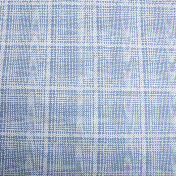 Ranfors coarse calico fabric 2189 Клітина блакитна, фото 2