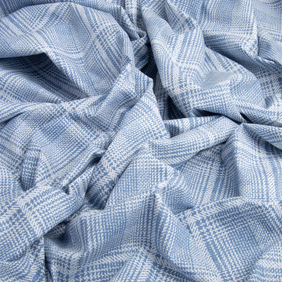 Ranfors coarse calico fabric 2189 Клітина блакитна, фото 3