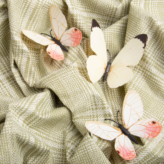 Ranfors coarse calico fabric 2189 Клітина олива, фото 3