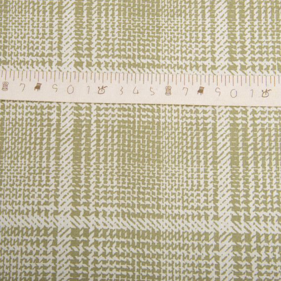 Ranfors coarse calico fabric 2189 Клітина олива, фото 4