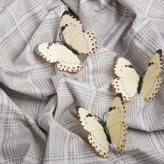 Ranfors coarse calico fabric 2189 Клітина сіро/беж, фото 4