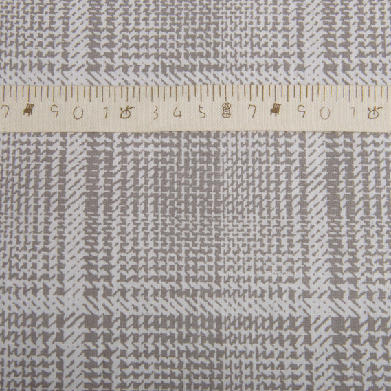 Ranfors coarse calico fabric 2189 Клітина сіро/беж, фото 5