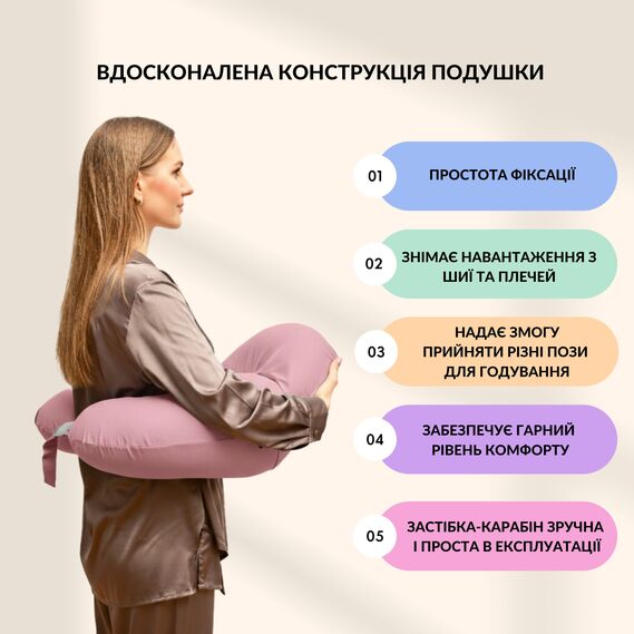 Feeding Pillow "Couch" 60x70x16 cm cotton hypoallergenic fiber пудра, фото 2