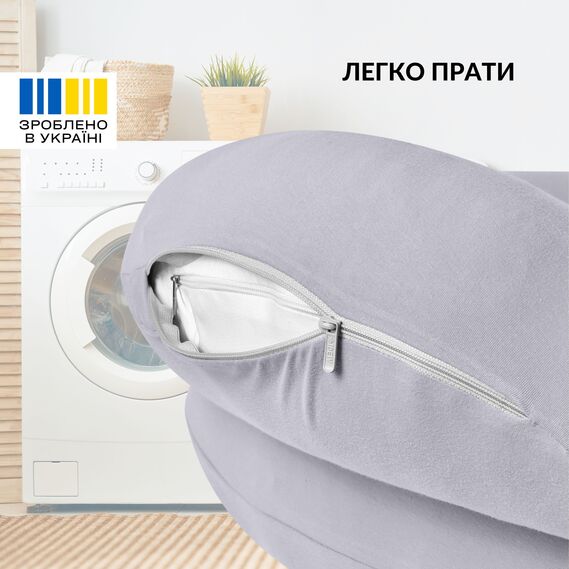 Feeding Pillow "Couch" 60x70x16 cm cotton hypoallergenic fiber сірий-беж, фото 3