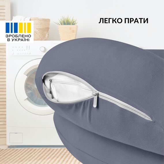 Feeding Pillow "Couch" 60x70x16 cm cotton hypoallergenic fiber т/сіра, фото 5