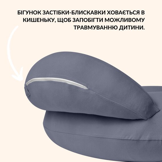 Feeding Pillow "Couch" 60x70x16 cm cotton hypoallergenic fiber т/сіра, фото 8
