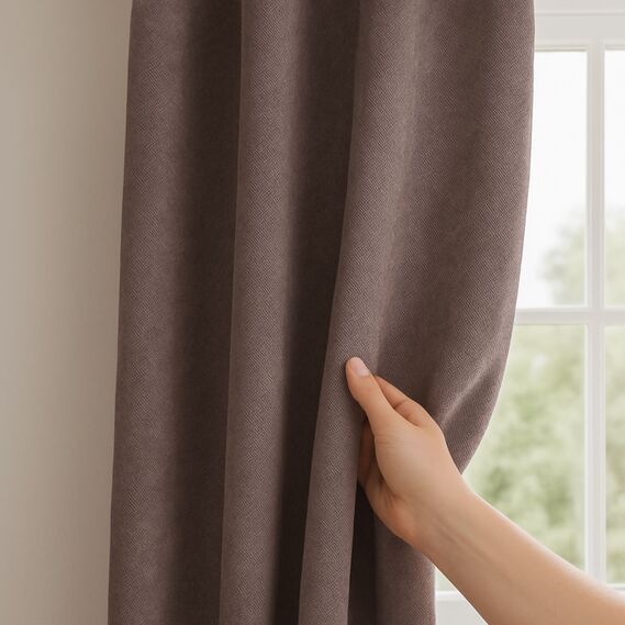 Комплект штор 2 шт 150х260 см, Canvas штори, гардини, портьєри на шторній тасьмі сіра, фото 4