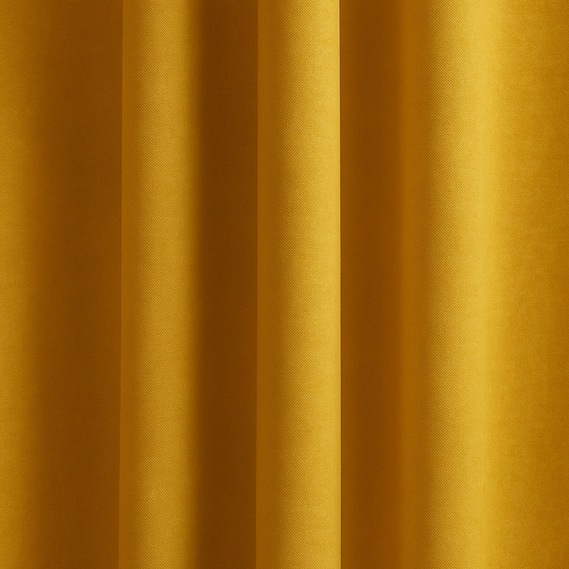 Комплект штор 2 шт 150х260 см, Canvas штори, гардини, портьєри на шторній тасьмі жовта, фото 2
