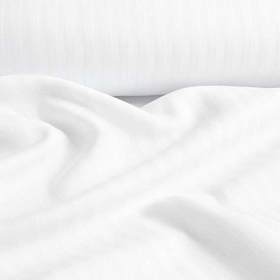 Тканина сатин страйп 1 см 240 см 130 г/м2 300 ТС натуральна бавовна преміум якість для постільної білизни, покривал, декору, фото 1