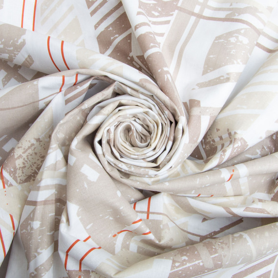 Ткань бязь ранфорс для постельного белья, хлопок, 130 гр/м2, 240 см 4.28642/6 Технополіс беж, фото 1