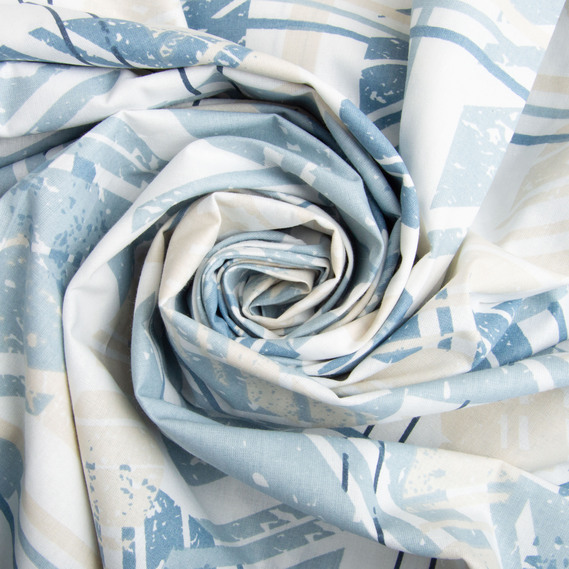 Тканина бязь ранфорс для постільної білизни, бавовна, 130 гр/м2, 240 см 4.28642/7 Технополіс блакитна, фото 1