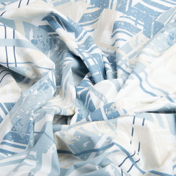 Тканина бязь ранфорс для постільної білизни, бавовна, 130 гр/м2, 240 см 4.28642/7 Технополіс блакитна, фото 3