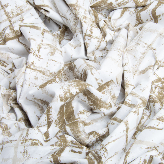 Ткань бязь ранфорс для постельного белья, хлопок, 130 гр/м2, 240 см M03172/12 Мариво беж, фото 3