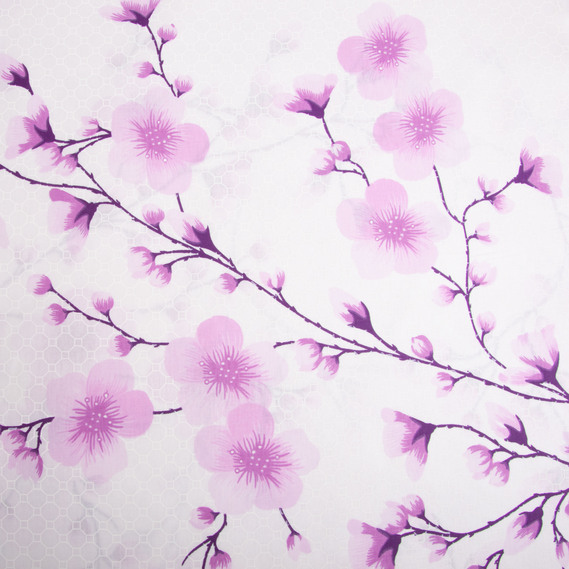 Ranfors coarse calico fabric G-6764/1 Сакура пурпур, фото 2