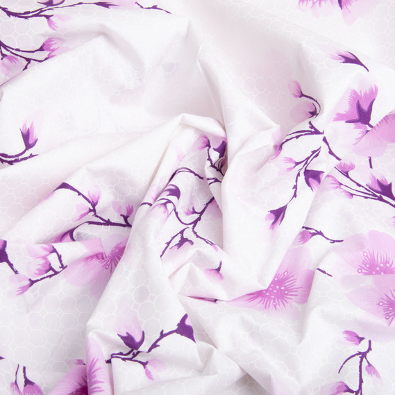 Ranfors coarse calico fabric G-6764/1 Сакура пурпур, фото 3