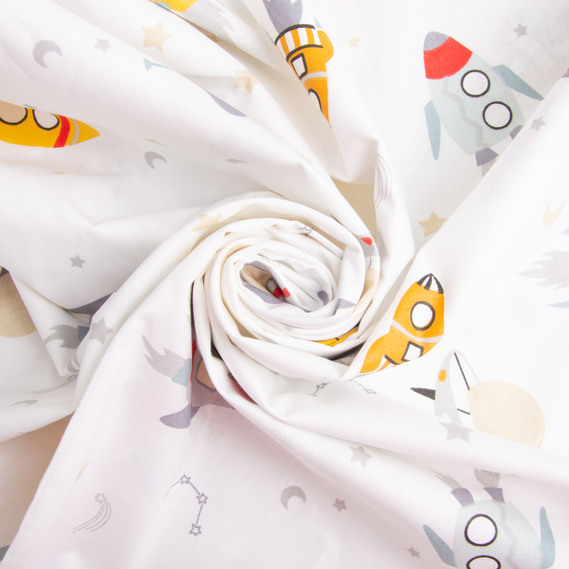 Тканина бязь ранфорс для постільної білизни, бавовна, 130 гр/м2, 240 см 10,28653/8 Космос беж, фото 1