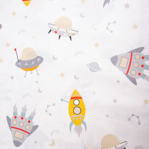 Тканина бязь ранфорс для постільної білизни, бавовна, 130 гр/м2, 240 см 10,28653/8 Космос беж, фото 2